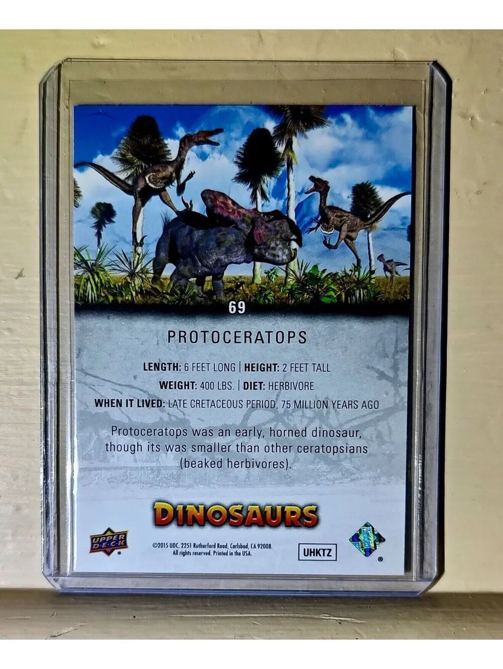 2015 Upper Deck Dinosaurs Protoceratops #69 Card